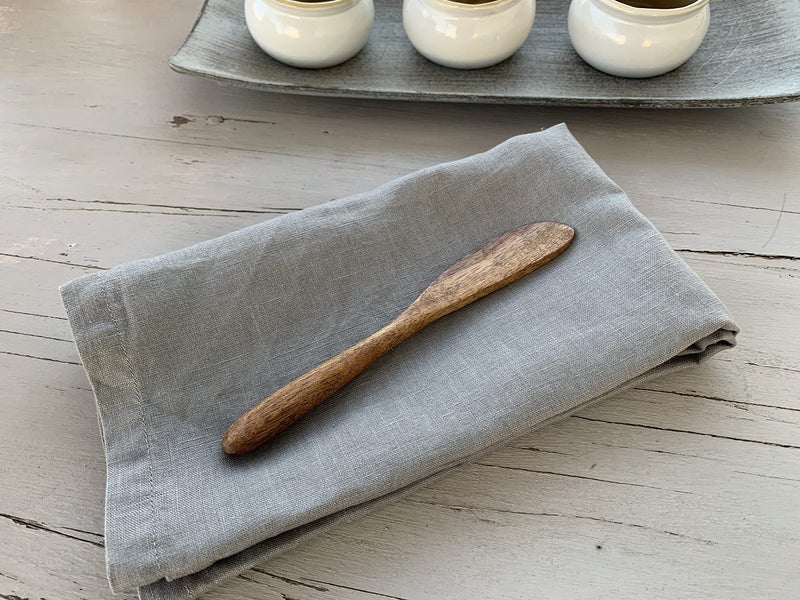 Eight Owls Linen Napkins -100% French Flax - Stonewashed Pure Linen Cloth Napkins - Size 18 Inch x 18 Inch - Set of 4 (Mid Gray) - Image 5